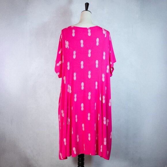 NWT Torrid Mini Super Soft Fit N Flare Dress Pink Size 4 - 4x/26 - Picture 4 of 11